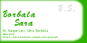 borbala sara business card