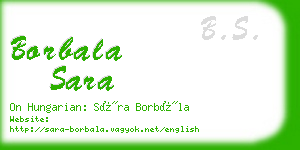 borbala sara business card